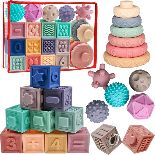 Baby Toys 6-18 Months, Toddler Toys Age 1-2, (3-in-1) Infant Montessori Toys for Babies, Learning Educational Preschool Toys for Boy and Girl