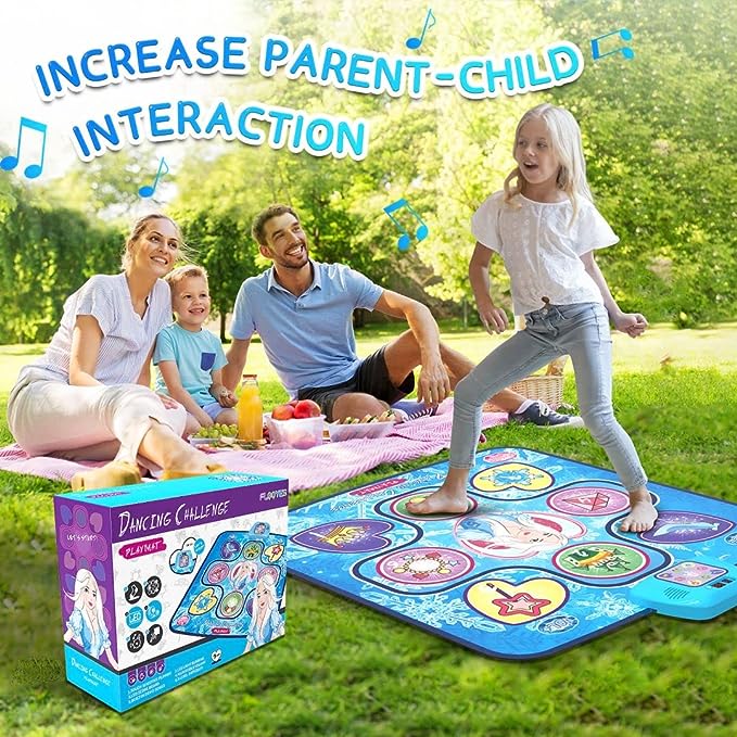 Frozen Themed Dance Pad Music Games for Kids, Contains 5 Modes and 3 Challenge Levels, Birthday Gifts for 3-10+ Year Old Girls