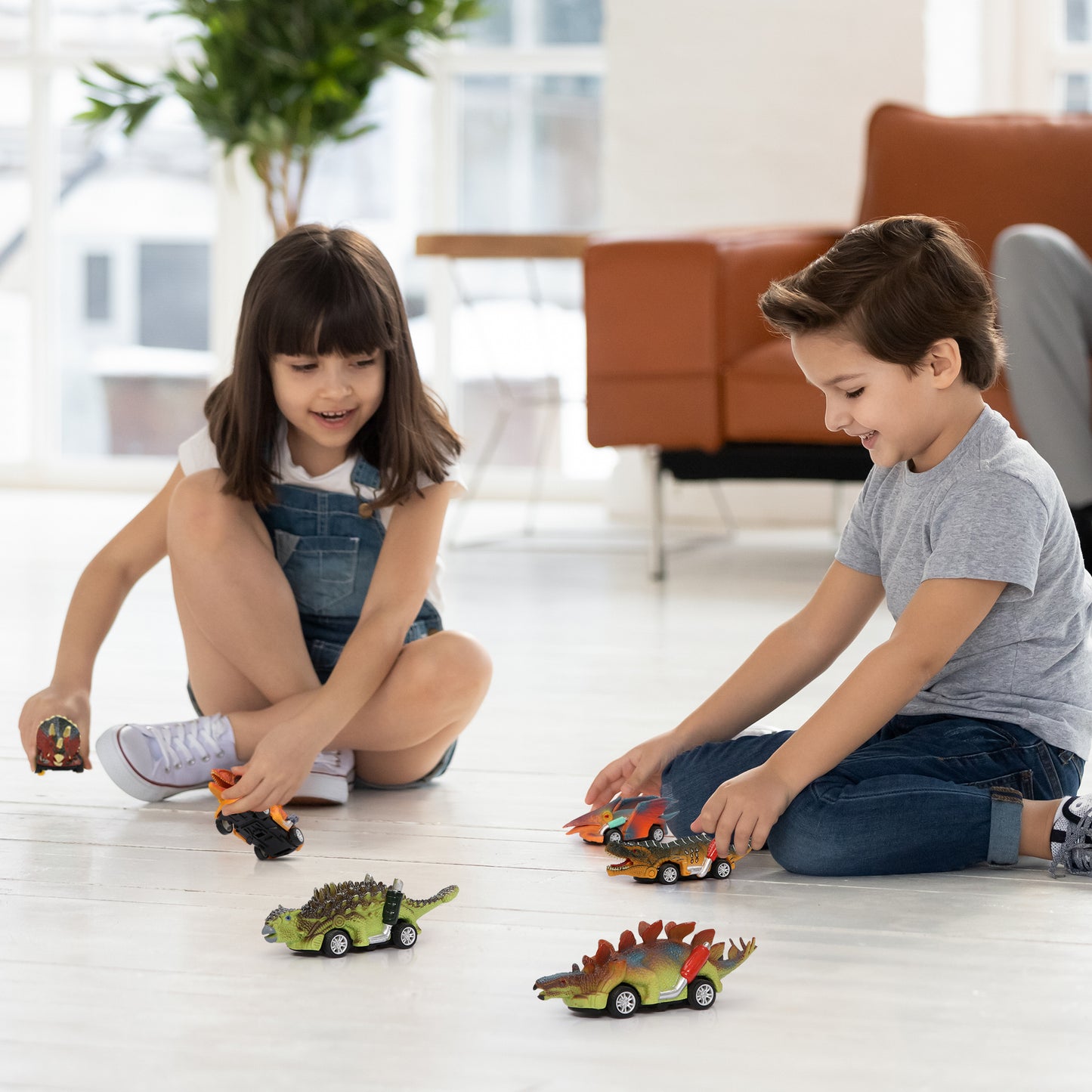 Dinosaur Toys for Kids 3-5, Pull Back Dinosaur Cars for 3 4 5 6 7 Year Old Boys Girls 6 Pack Dino Toys Gifts for Toddlers