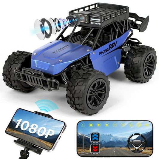 Beefunni RC Car, 1:18 Remote Control Car with Camera, 20MPH High Speed Alloy Off Road Truck, 2.4GHz Fast Racing Vehicle Electric Hobby Toy Car Gift for Boys Kids Teens Adults