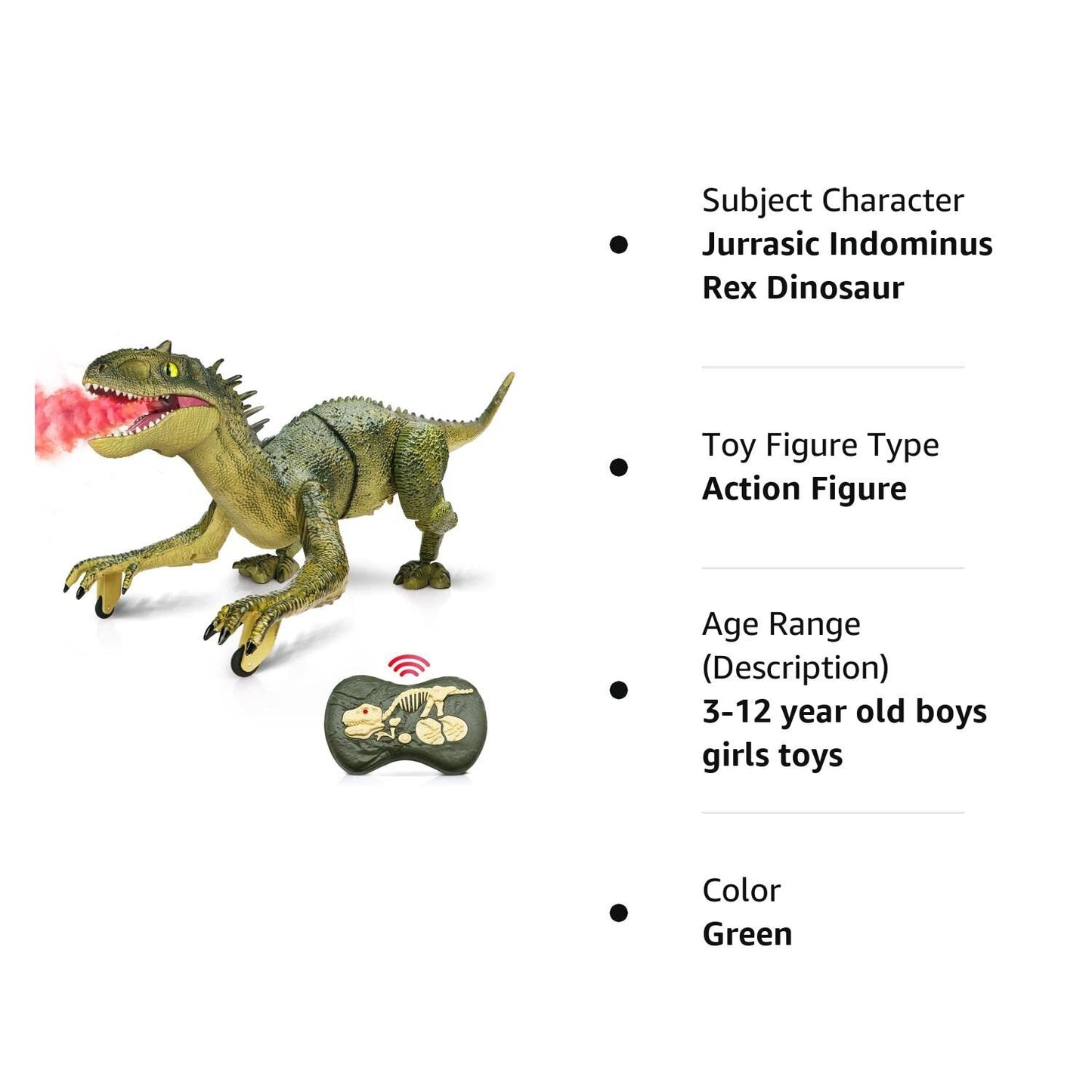 Remote Control Dinosaur Toy with Light and Roaring Sounds, Jurassic Tyrannosaurus Toys RC Walking Dinosaur Birthday Gift for Boys Age 3-12