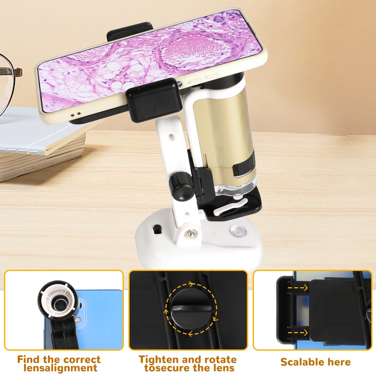 Microscope 100X-250X Kit for Kids 8 9 10 11 12 Years, Educational STEM Toys Birthday Gift for Kids Boys Girls Ages 8-12 Years.