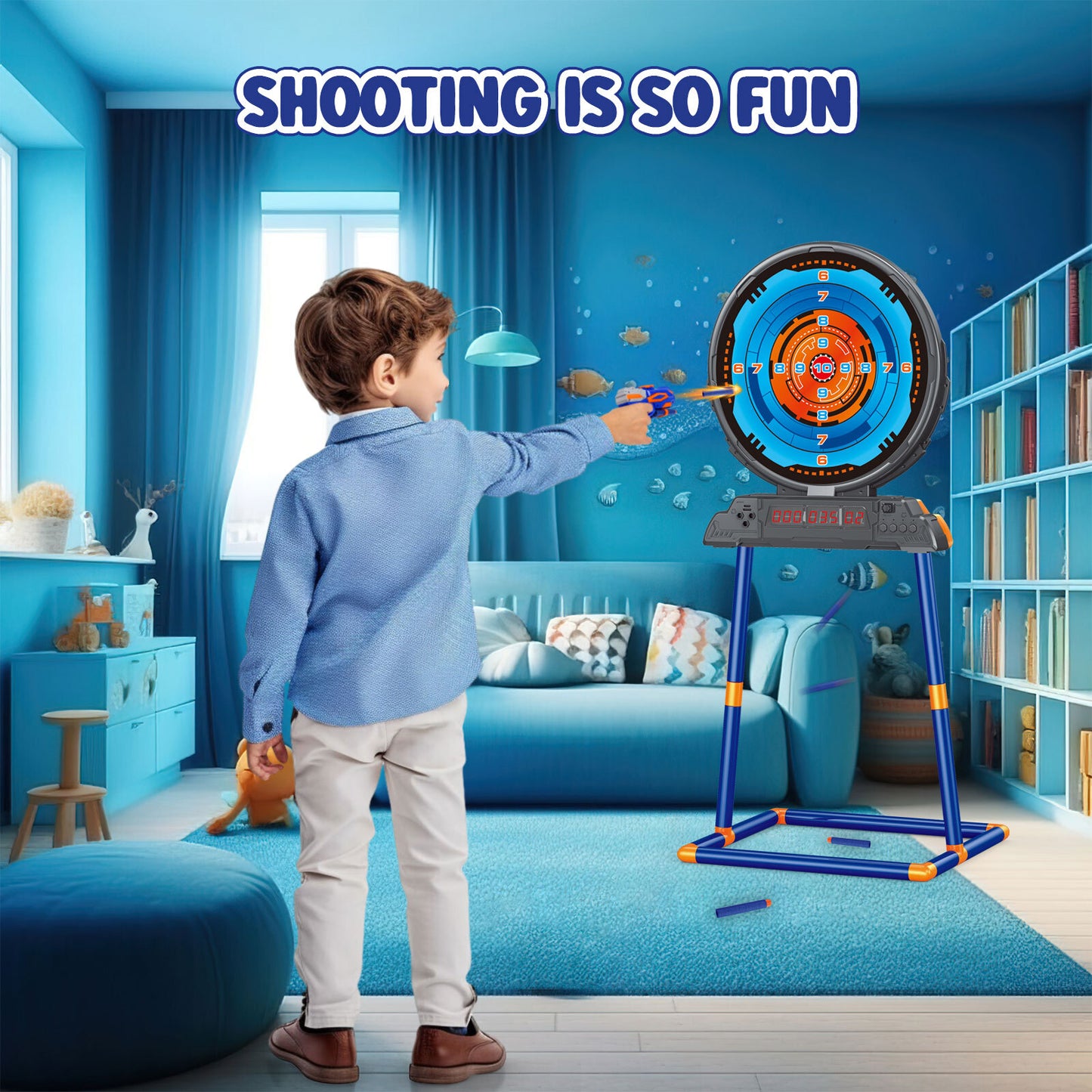 Digital Target Toys for Boys, Shooting Practice for Nerf, Kids Target Shooting Games Toys for 5,6,7,8-12 Year Old Boys Girls