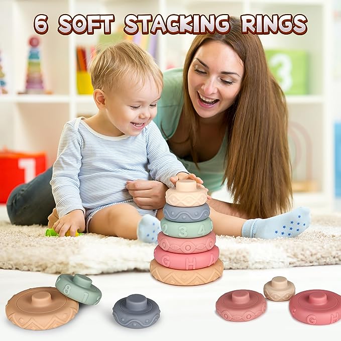 Baby Toys 6-18 Months, Toddler Toys Age 1-2, (3-in-1) Infant Montessori Toys for Babies, Learning Educational Preschool Toys for Boy and Girl