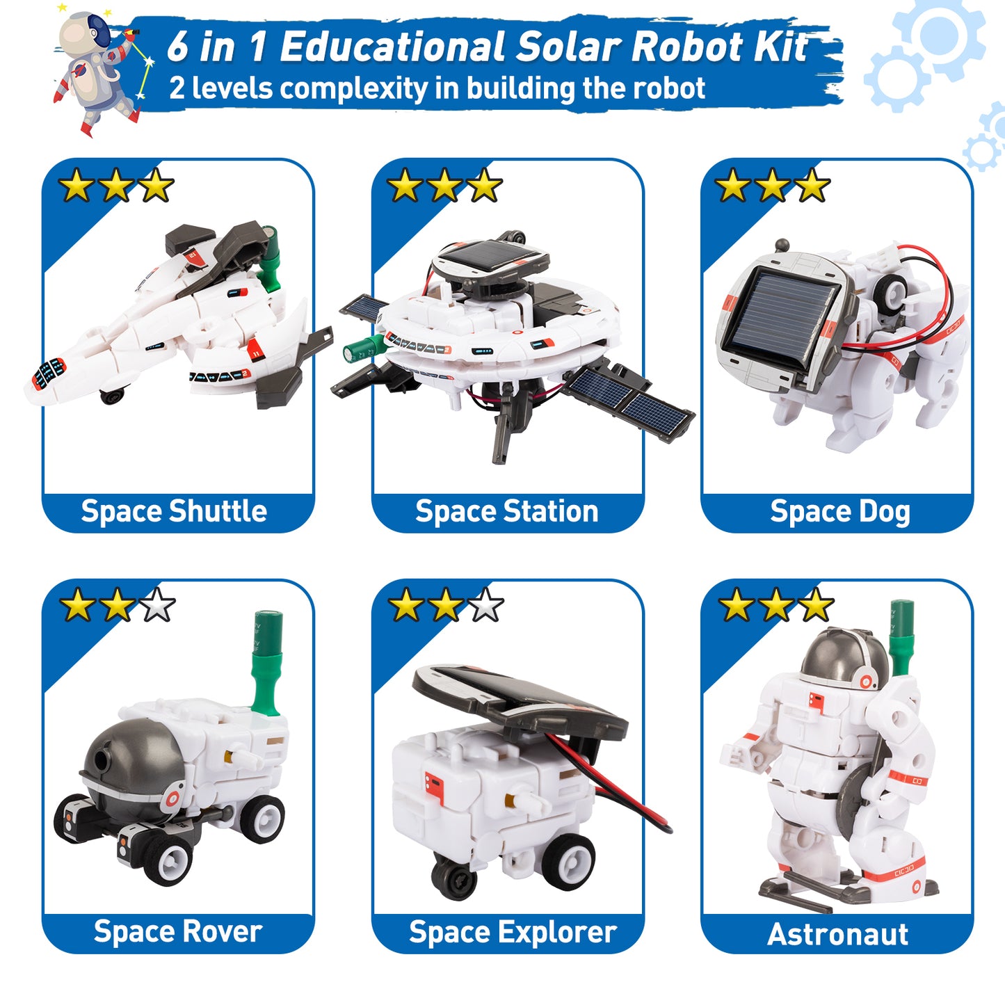 STEM Projects for Kids, Science Kits for Boys,Solar Robot Space Toys Gifts for 8-14 Year Old Teen Boys