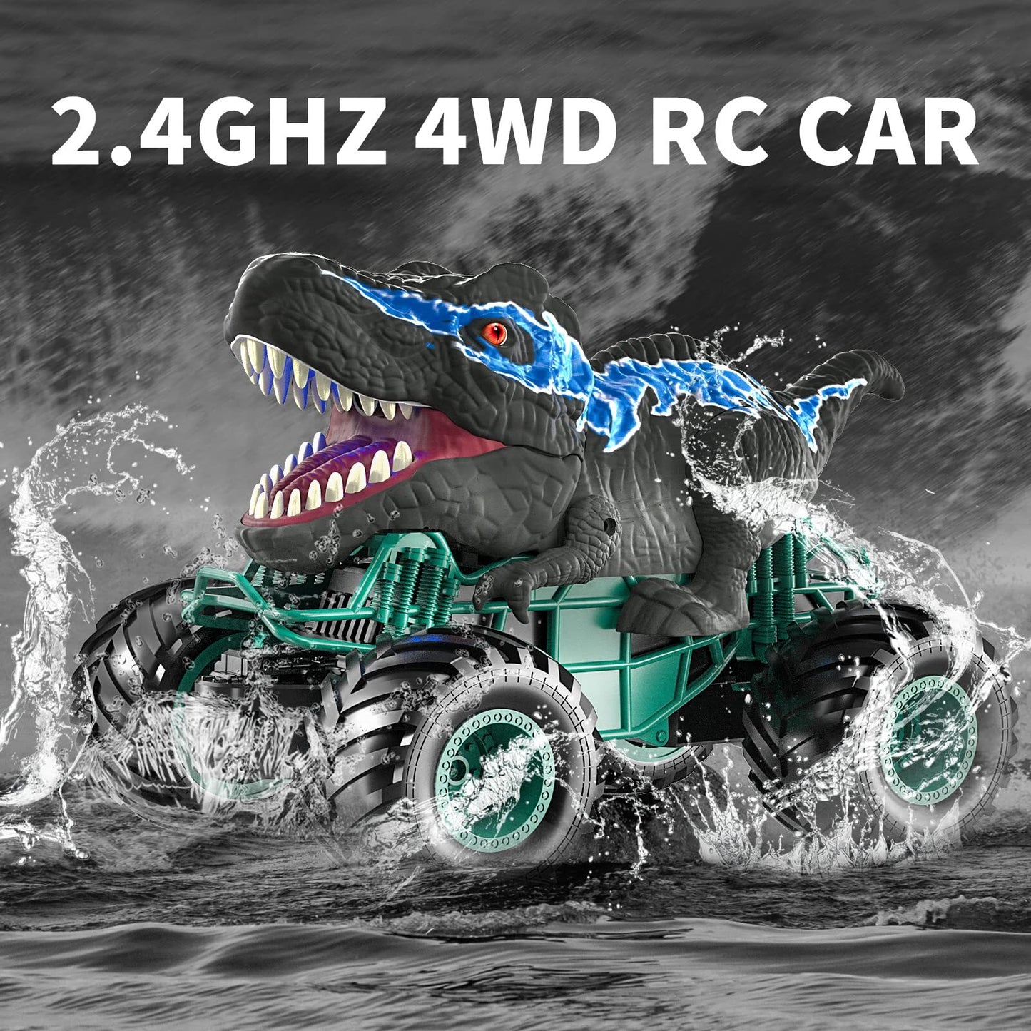 Remote Control Dinosaur Car for Boys Kids Ages 3 4 5 6 7 8+ Years, 2.4ghz RC Dinosaur Truck for Toddlers, Electronic Rc Car with Light Sound & Spray All Terrain Car for 3 4 5 6-8 Kids (5.0) 5 stars out of 1 review 1 review