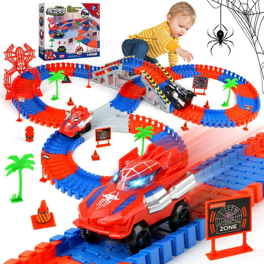 Flooyes DIY Construction Spider Track Car, Truck Toy For Kid 3 4 5 6 Year Old Boys, Birthday Gift For Little Boy