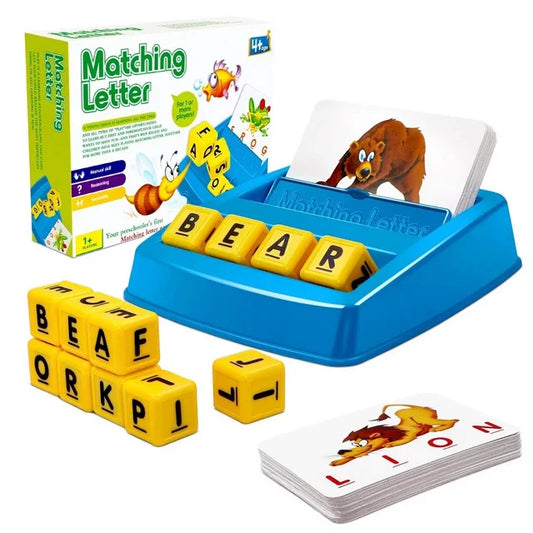 Matching Letter Game for Kids, Preschool Learning Educational Toys, 2 in 1 Spelling & Reading Card Gift for Toddlers Girls Boys Ages 2-8