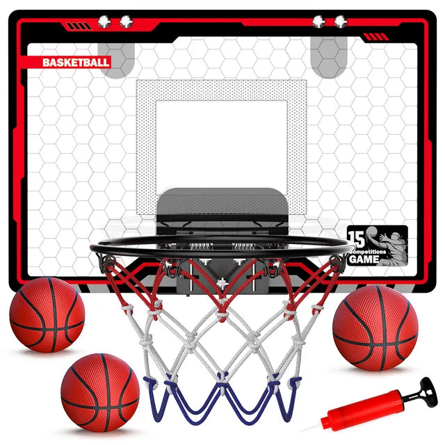 Mini Basketball Hoop Set - Light-up Indoor Hoops with 3 Balls & LED Effects - Indoor Sports, Fun & Learning for Kids 3-10+ Years - Perfect Birthday Gift for Boys