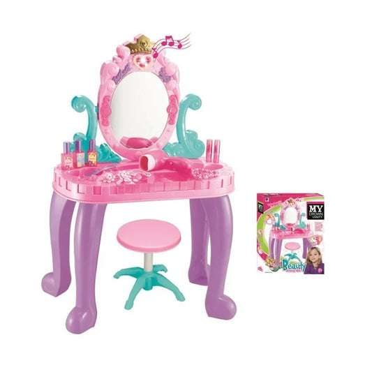 Pretend Play Toys for Girls Toddlers, Ocean Princess Vanity Toy with Sound and Light, Birthday Gift for Girl Kids Ages 3 4 5 6 Years.