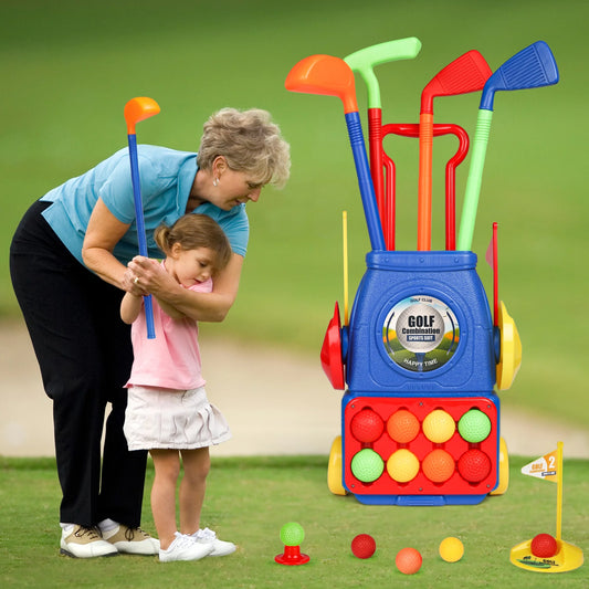 Pro-Quality Toddler Golf Toy Set - Includes Golf Ball Game Set - Outdoor Sports Toys, the Perfect Birthday Gifts for Boys and Girls Aged 3-6 Years (Blue)