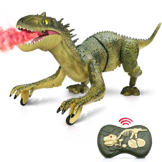 Remote Control Dinosaur Toy with Light and Roaring Sounds, Jurassic Tyrannosaurus Toys RC Walking Dinosaur Birthday Gift for Boys Age 3-12