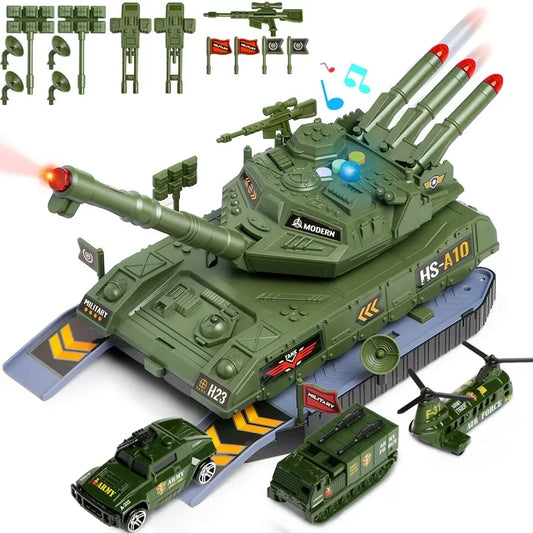 Tank Army Toy Sets for Boys Ages 3 4 5 6 7 8+ Years, Military Tank Vehicle Playsets with Realistic Light and Sound,3 Pack Mini Alloy Army Vehicles Christmas Gift for Kids Boys 3-8 Years Old.