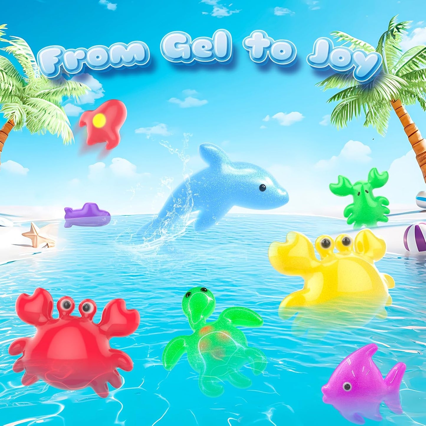 Flooyes Magic Elf Water Toy Kit, Aqua Water Gel Magic Elf Pets Kit for Kids, Squishy Maker Toy with 20 Magic and 16 Shape Molds Pets, Birthday Gifts Crafts DIY for Kids, Make Your Own Squishies