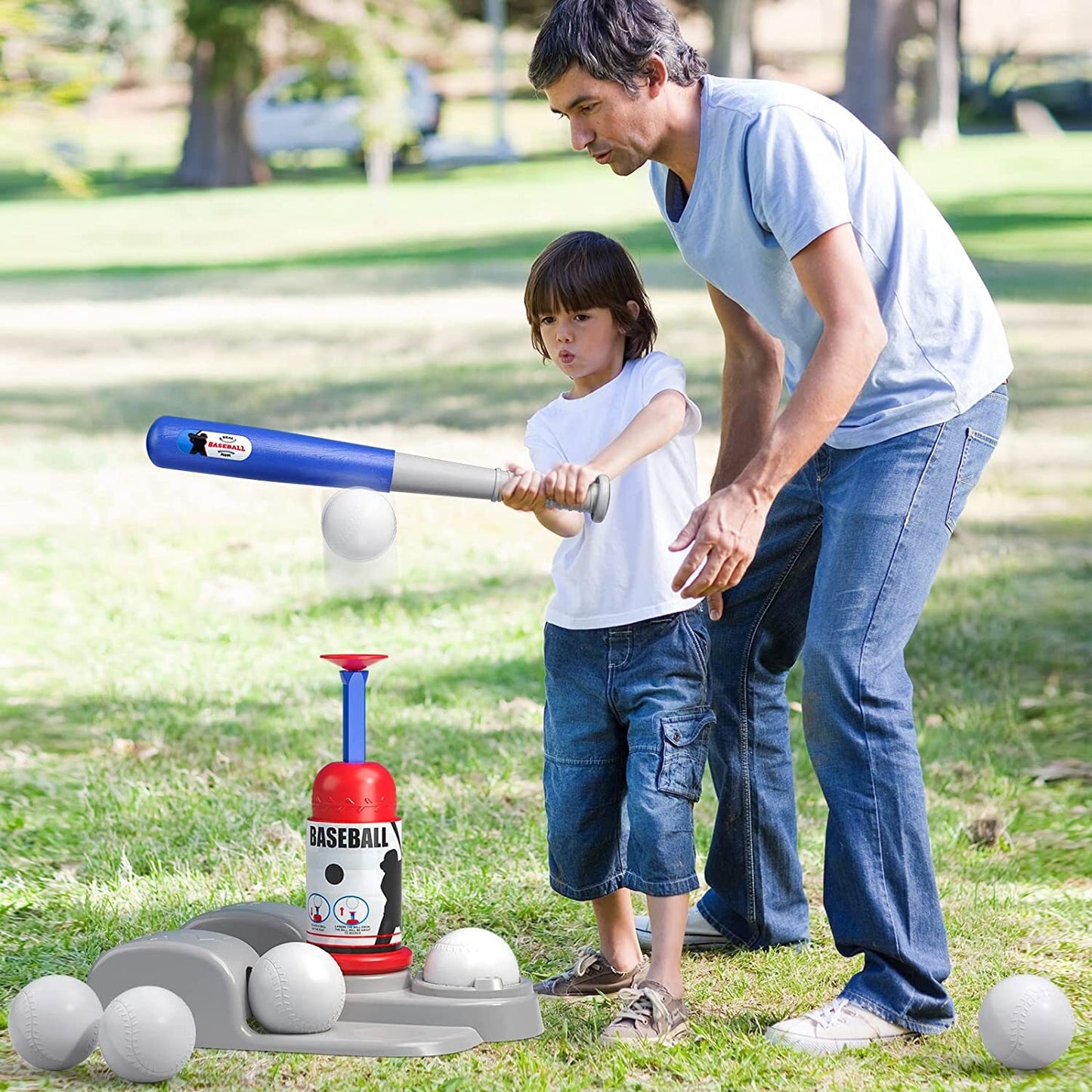 Outdoor Activity for Boys Girls, Kids Baseball Set with Bat and Ball, Great for Little Kids Ages 3-8